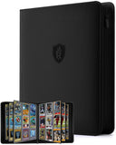 RELAEHIH 9 Pocket Top Loader Binder-Trading Card Binder with Zipper Double-Sided Premium 252 Toploaders for TCG, MTG, Sport Card