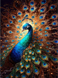 Gamteldot Peacock Stamped Cross Stitch Kits,11CT Cross Stitch Kits for Beginners,DIY Needlepoint Kits for Adults,Embroidery Patt