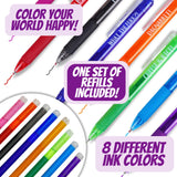 Funny Pens For Adults With Erasable Gel Ink Refills Included, 8 Pack Funny Pens For Coworkers With Ink Refills, Funny Nurse Pens