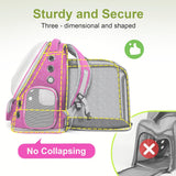 Cawypety Expandable Cat Backpack,Cat Bubble Backpack Carrier for Carrying Cats, Pets and Small Dogs,Airline-Approved,Designed for Travel, Hiking, Walking,Car (Pink