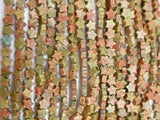 6mm Star Shaped Stone Beads 1 Strand Unakite Star Beads 70pcs for Bracelet Necklace Making Craft (Unakite, 1401)
