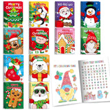 BenLouis 24 Pack Christmas Mini Activity Books for Kids ages 4-8-16 Xmas Party Favors Bulk Different Brain Game for Classroom Tr