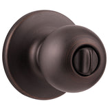 Kwikset 300P 11P CP 93001867 Polo Bed and Bath Knob in Venetian Bronze, Privacy