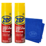 Zep Instant Carpet & Upholstery Spot Remover 19 oz (2) + Blue Rag