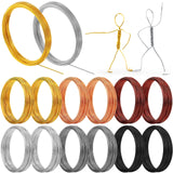 Ferraycle 25 Rolls Wires Colored Aluminum Crafts, 20 Gauge 0.8 mm Metal Artistic Beading Wire for Christmas Ornaments Jewelry DI