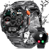 SUNKTA Military Smart Watches for Men(Answer/Dial Calls),1.43 AMOLED 5ATM Waterproof/400mAH/126 Sport Modes/Heart Rate/SpO2/Sle
