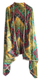 India Scarves Pakistani Bandhej Digital Printed Chinnon Dupatta With (Multicolor Colour)