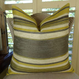 Plutus Brands Plutus Ocosingo Zest Handmade Throw Pillow, 20 X 36 King, Gray/Citrine/Ivory