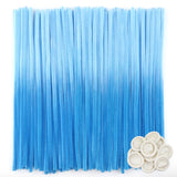 TOAOB 100pcs Pipe Cleaners Gradient Blue Chenille Stems for Crafts 12 Inch Fuzzy Sticks Craft Supplies for DIY Art Craft Project