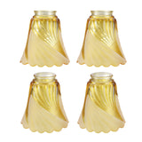 Aspen Creative 23172-4 Transitional Amber Ceiling Fan Replacement Glass Shade. 2-1/8Fitter, 4-3/4Diameter x 4-7/8Height. 4 Pack