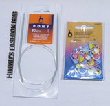 HimmuS Fashion Hub Aluminium Circular Knitting Needles Size No. 11 (Diameter2.75Mm) & 25 Pcs Knit Crochet Stitch Marker Used F