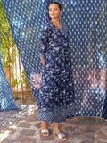 Libas Blue Pure Cotton Printed Kurta Sets For Women Blue Xs