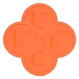 Pyrex 323-PC 1.5qt Orange Food Storage Replacement Lid (4-Pack) - Made in USA
