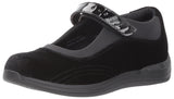 Drew Women's Rose Cushioned Mary Jane Adjustable Strap Extra Wide Double Wide Shoes - Deep Toe Box & Removable Insoles Black Vel