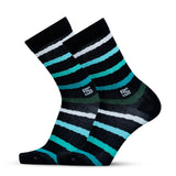 The Sock Street | Formal Crew Socks For Men Pack Of 1 | Stripe Pattern | Cotton Calf Length | Breathable & OdourFree | Office,