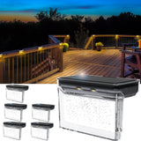 TIJNN Solar Deck Lights Outdoor, Outdoor Lighting, Waterproof LED Fence Light. Waterproof Led Solar Lights for Outdoor Stairs, S