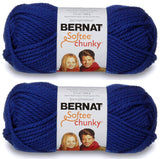 Bernat 2Pack Softee Chunky Yarn, Royal Blue, Single Ball