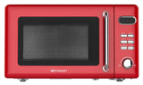 Emerson MWR7020RD Compact Countertop Microwave Oven with Button Control, LED Display, 700W 5 Power Levels, 8 Auto Menus, Glass T