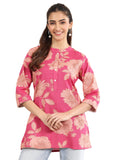 Libas Women'S Cotton Floral Regular Kurti (29535 Pink