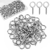 AUGSUN Eye Screws, 50PCS 1.57 Inch Screw Eyes Hooks Heavy Duty Screw Eyes Bolts Hooks Ring Screws for Wood Hanging Artwork