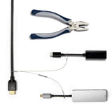 TetherTies Multi-Adapter Cable Tethers Kit - Nylon Coated Stainless Steel Wire Tether Cable - Easy Installation - Secure Remote