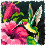 Dimensions Colorful Hummingbird Latch Hook Craft Kit, 16 x 16