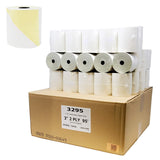 BuyRegisterRolls 2 Ply Carbonless Rolls (500 Rolls) 3 X 95 Feet Carbonless White/Canary Kitchen Printer Paper Rolls With Solid T
