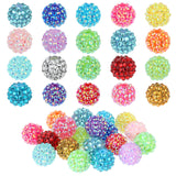 Rhinestone Beads for Beadable Pens 20 Pcs Mixed Color Glitter Crystal Candy Spacer Beads for Pens 16mm Bubblegum Bead for DIY Be