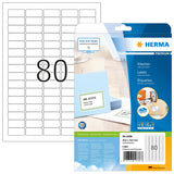 Herma Super Print Multifunction High Resolution White Labels - 80 per A4 Sheet, 25 Sheets per Pack