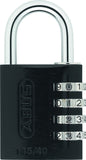 ABUS 145/40 C Aluminum Resettable Combination Padlock 4 Dial Black-New