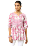 Libas Women'S Pure Cotton Anarkali Kurtis (29302I_Pink