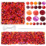 TOAOB 1000pcs Red Glass Faceted Beads Sparkling Briolette and Rondelle Spacer Beads for DIY Crafts Jewelry Making Bracelets Neck