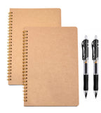 Yyaaloa 2Pcs Spiral Notebooks A5 6X8 Soft Cover Journals Planners 200 Pages Wirebound Memo Notepads Diary Notebook With Black Pe