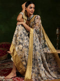 Libas Women'S Poly Chiffon Saree (16167_Beige)