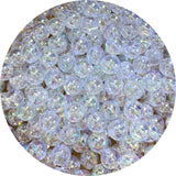 LIMAOLLY 200pcs 10mm Acrylic Round Bubble Beads AB Colorful Plastic Loose Spacer Beads for DIY Craft Making Necklace Bracelet Ea