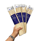 400 Count | KingSeal Natural Bamboo Wood Grilling Skewers for Shish Kebabs, BBQ, and Fruit Arrangements, 12 Inch x 3.0mm Diamete