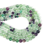 Gemstone Beads for Jewelry Making, Sold per Bag 5 Strands Inside, Rainbow Fluorite 10mm