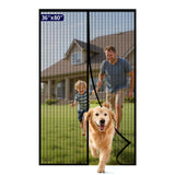 Kitsure Magnetic Screen Door - 36.0 x 80.0 in Retractable Screen Door Mesh for Front Door or Sliding Door, Pet & Kid Friendly, H