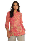 Libas Women'S Silk Blend Regular Tunic Shirt (98202 Peach