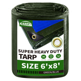 TARPAL 8x14 Tarp Heavy Duty Waterproof Tarp 16mil Thick Tarps with Metal Grommets Every 17.7 UV Protection&Tear -Resistant Cover