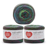 Red Heart Roll with It Melange Curtain Call Yarn - 150g/5.3oz - Acrylic - 4 Medium (Worsted) - 389 Yards - Knitting/Crochet, 3 P