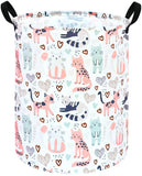 KUNRO Laundry Basket Nursery Hamper Kids Storage Bin Baby Toy Organizer Box Gift Basket for Room Decor