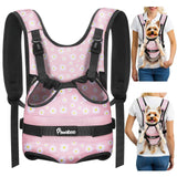 Pawaboo Pet Dog Front Carrier Backpacks, Legs Out Pet Carrier Backpack, Adjustable Easy-fit Dog Chest Carriers for Small Medium