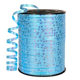 HimBen 500 Yards Glitter Star Curling Ribbon Light Blue, 3/16 Balloon String for Gift Wrapping, Birthday Party and Christmas Fes