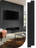 Mollywell Wood Slat Wall Panels - Time-Saving Installation Soundproof Slat Panels on Any Wall Surface, 0.95 NRC Dual-Layer Acous
