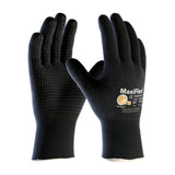 ATG 348745/M Maxiflex Endurance, 15G Nylon, Full Coat Blk. Microfoam Nitrile Dot Black M