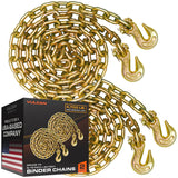 VULCAN Binder Chain with Clevis Grab Hooks - Grade 70-5/16 Inch x 20 Foot - 2 Pack - 4,700 Pound Safe Working Load