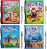 ARRX Reusable Magic Water Quick Dry Book for Water Coloring with Magic Pen Painting Board for Children Education Drawing Pad Ran