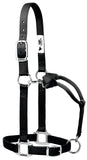 Weaver Leather 35-7375-BK Original Adjustable Nylon Halter with Chrome Plated Hardware, Black, 1 Average Horse