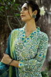 Anni Designer Women'S Rayon Blend Printed Straight Kurta With Pant & Dupatta (Sthula Multi_Xxl_Green_Xx-Large),Green,2XL,,,